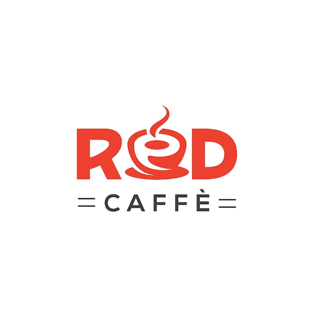 Rotes café-logo