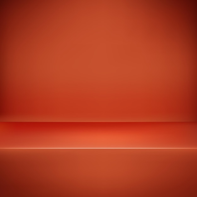 Vektor rotes fotostudio-hintergrunddesign. leeres podium für banner- oder produktpräsentation. vektor-illustration