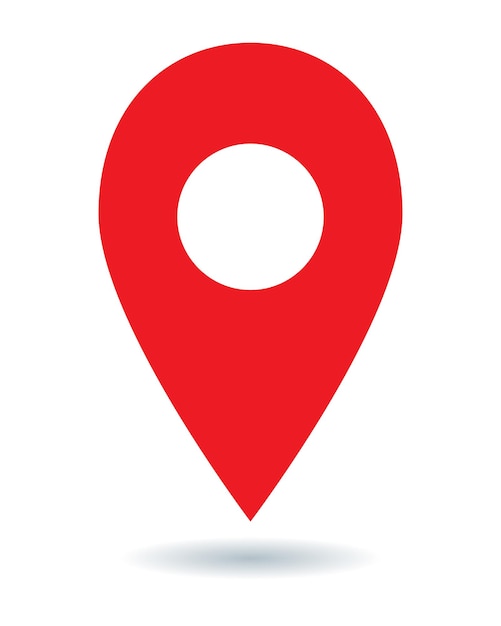 Rotes geolocation-symbol vektorillustration