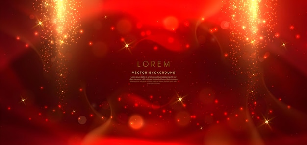 Rotes Gold glänzt mit Funkeln