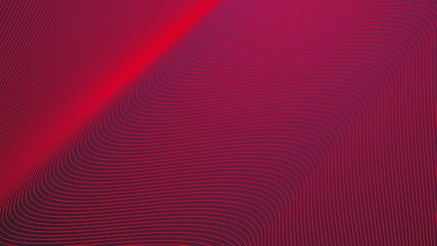Rotes Gradient mit Kurvenlinie abstraktes Hintergrundvektorbild