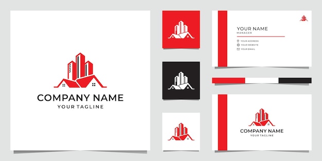 Rotes immobilien-logo-design