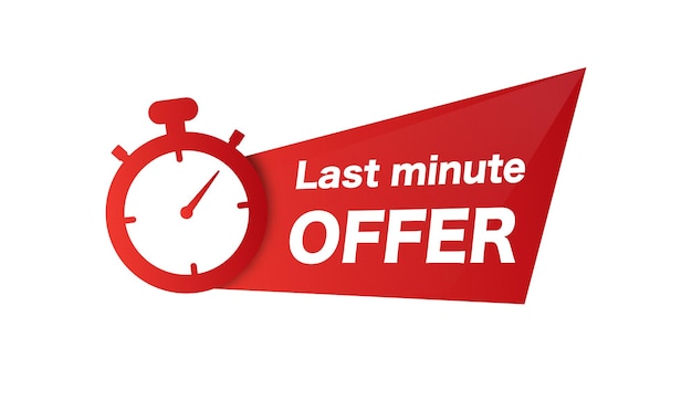 Rotes Last-Minute-Angebotsbanner