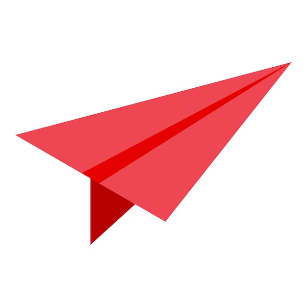 Rotes Papierflugzeug fliegt und symbolisiert Freiheit und Erfolg