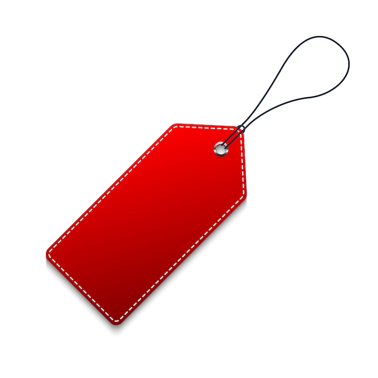 Vektor rotes preisschild. illustration
