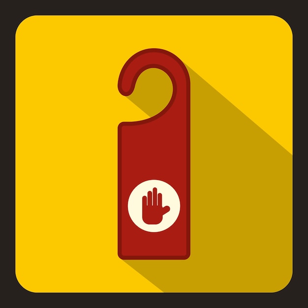 Vektor rotes schild-symbol „bitte nicht stören“ flache illustration des vektorsymbols „bitte nicht stören“ für das web