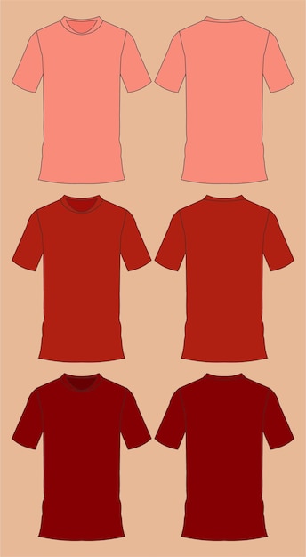 Vektor rotes t-shirt-layout