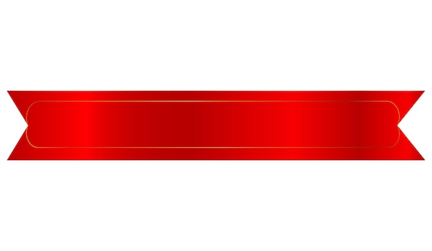 Rotes Titelbanner Band Banner-Illustration isoliert auf weißem Hintergrund
