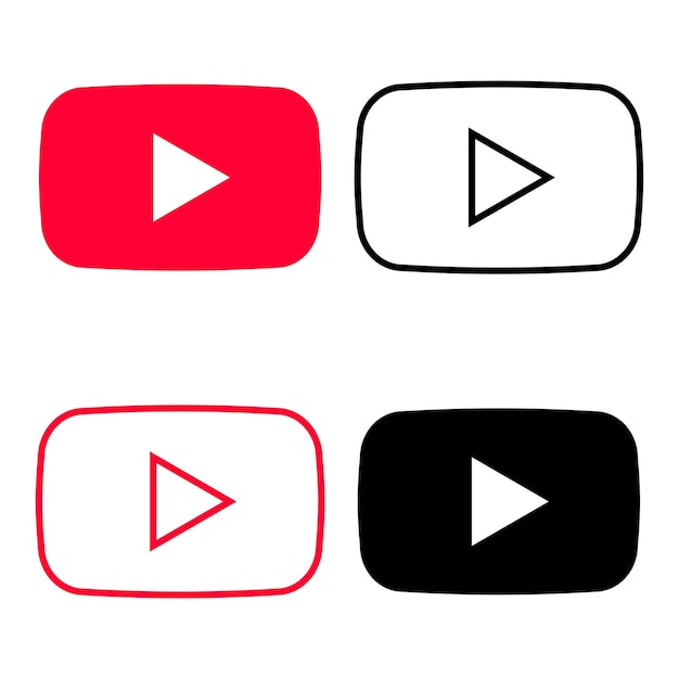 rotes und schwarzes YouTube-Symbol