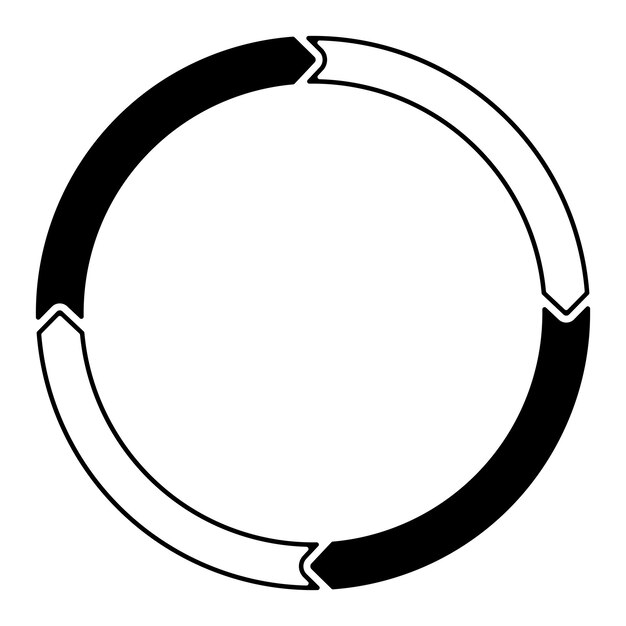 Vektor rotierendes pfeil-symbol vektor-illustration