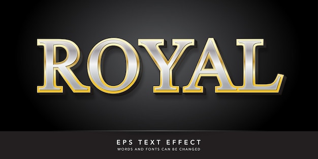 Royal 3d editierbarer texteffekt