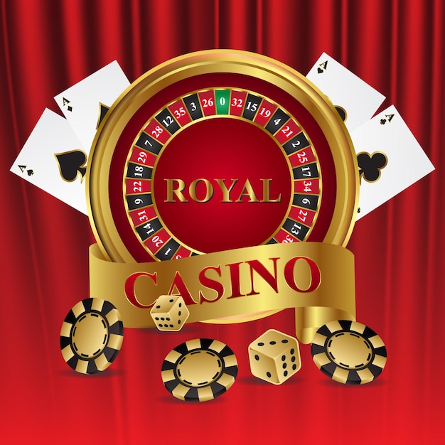 Royal casino chips und karte roter vorhang hintergrund casino-hintergrund casino-roulette