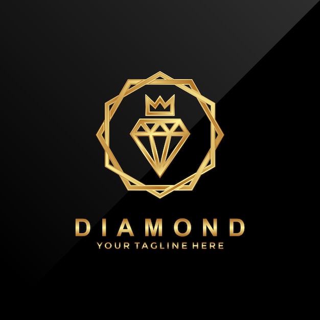 Vektor royal diamond luxus-logo