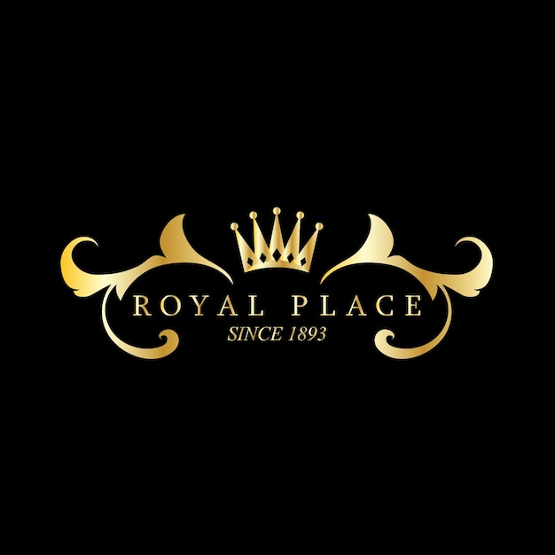 Royal Gold Design-Vorlagenkollektion für das Logo