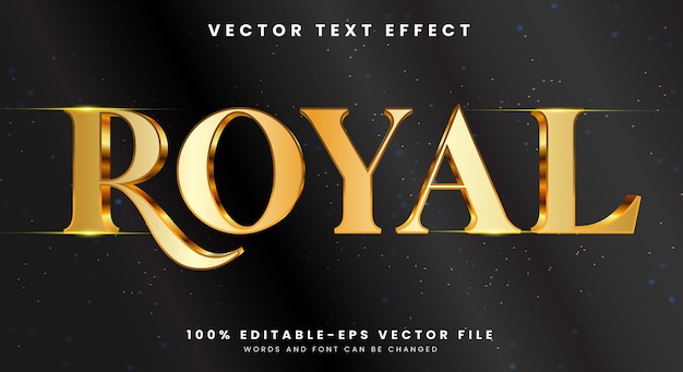 Royal-Stil glänzender bearbeitbarer Texteffekt Vorlage