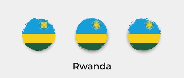 Ruanda flagge grunge blasen symbol vektor illustration