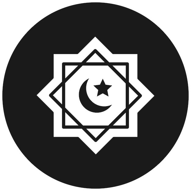 Vektor rub el hizb-vektor-symbol kann für den ramadan-ikonensatz verwendet werden