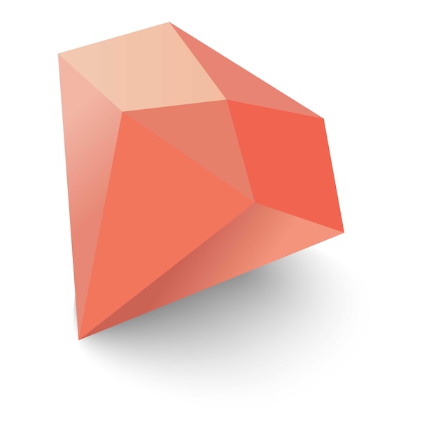 Rubini-Symbol Isometrische 3D-Illustration des Rubini-Vektor-Symbols für das Web
