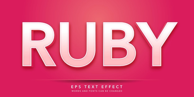 Ruby bearbeitbarer texteffekt