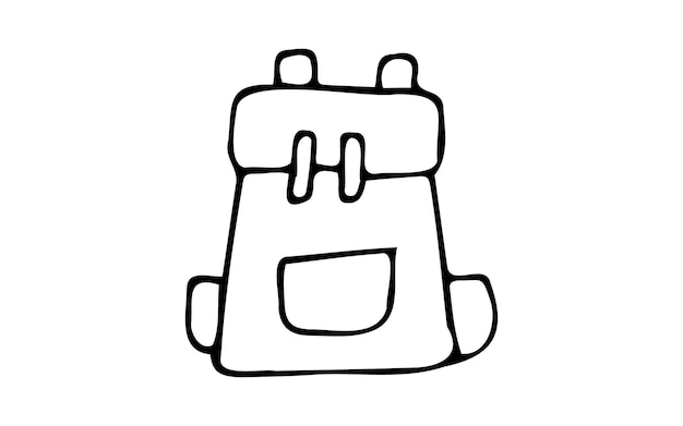 Vektor rucksack doodle