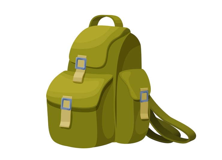 Vektor rucksack isoliert symbol im cartoon-stil