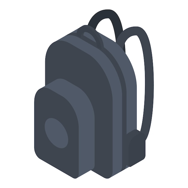 Rucksack-symbol isometrisches rucksack-vektorsymbol für webdesign isoliert auf weißem hintergrund