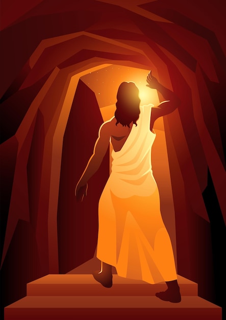 Rückansicht der Auferstehung Jesu