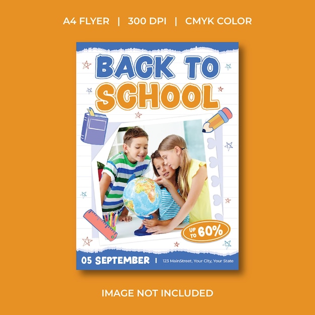 Rückkehr zur Schule Flyer