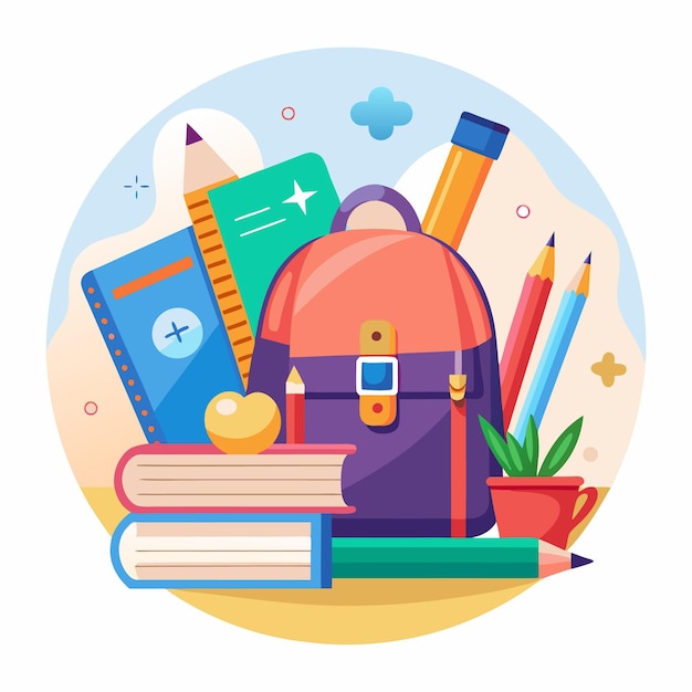 Rückkehr zur Schulillustration Vektor