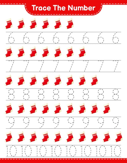 Rückverfolgungsnummer mit weihnachtsstrumpf