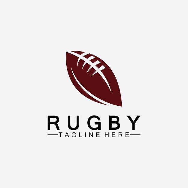 Rugby ball american football symbol vektor logo vorlage