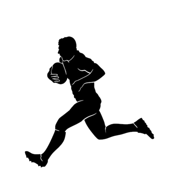 Rugby-Siebener-Silhouette-Illustration