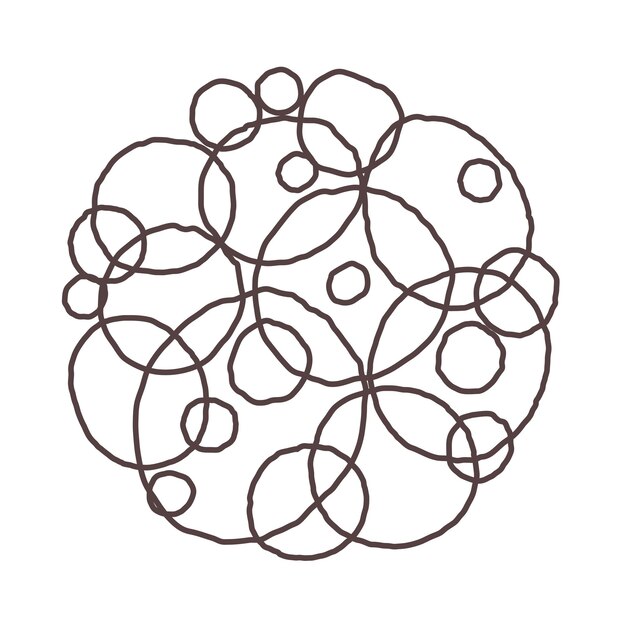 Vektor runde abstrakte, von hand gezeichnete mustervektor
