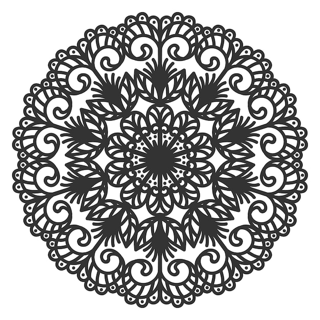 Runde abstraktion in form eines mandalas kreisförmiges orientalisches ornament im ethno-stil malseite