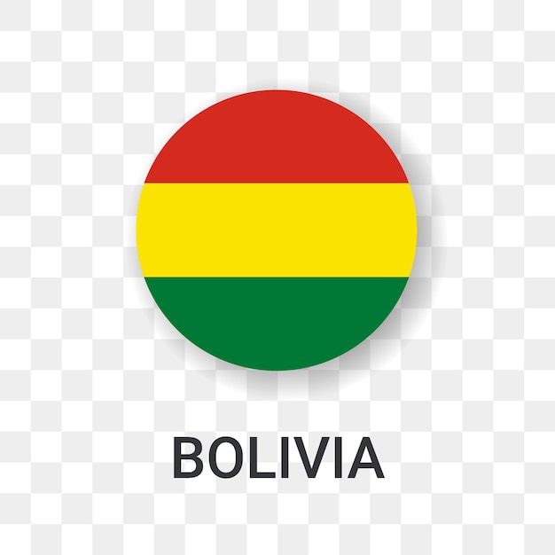 Vektor runde flagge boliviens vektor icon illustration isoliert