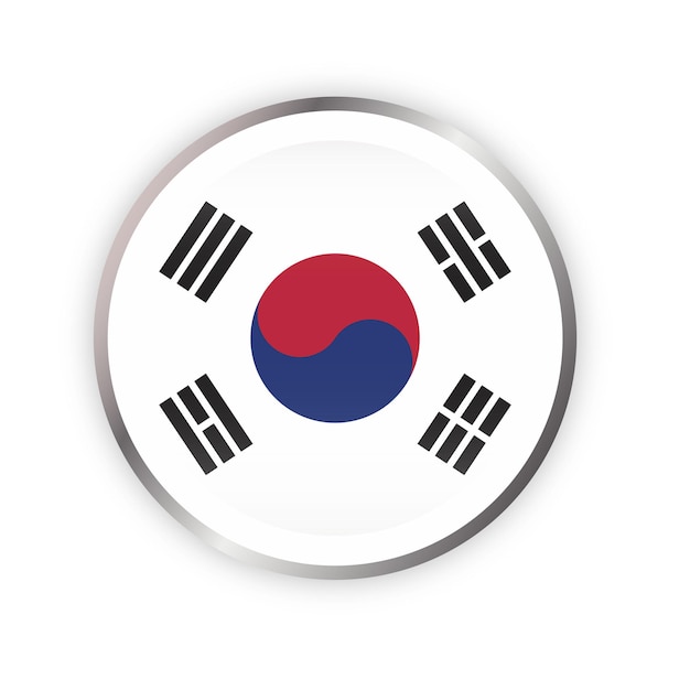 Runde Flagge Südkoreas