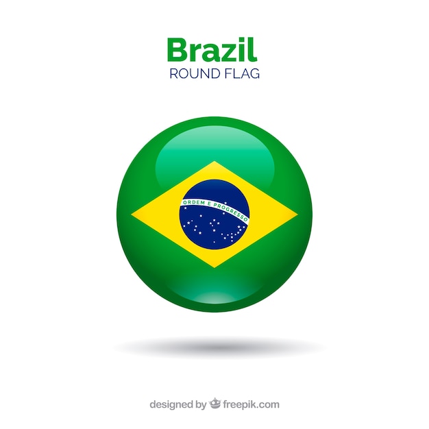 Runde flagge von brasilien