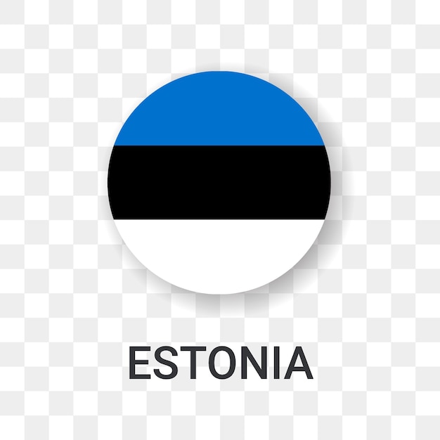 Runde flagge von estland vektor icon illustration isoliert
