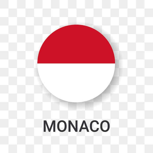 Runde flagge von monaco vektor icon illustration isoliert