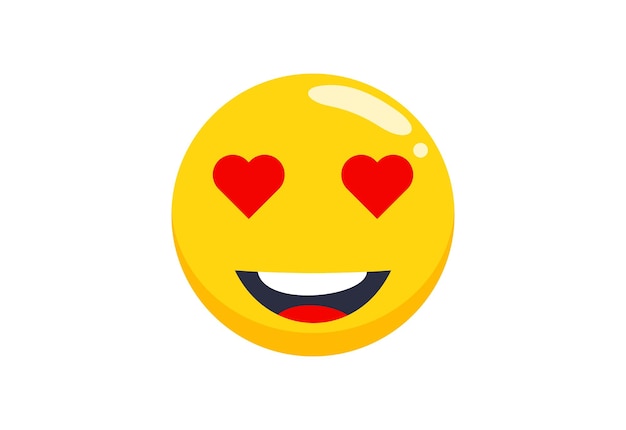 Runde gelbe Cartoon-Blase, soziale Medien, Facebook-Chat, Kommentar, Reaktionen, Symbol, Vorlage, Gesicht, Träne, Lächeln, traurige Umarmung, Liebe wie Lol, Lachen, Emoji-Charakter, Nachricht, Vektorillustration