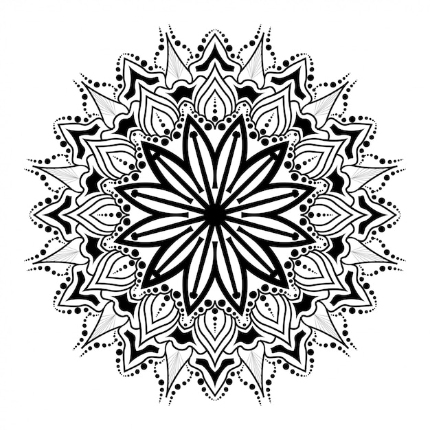 Runde Mandala isoliert