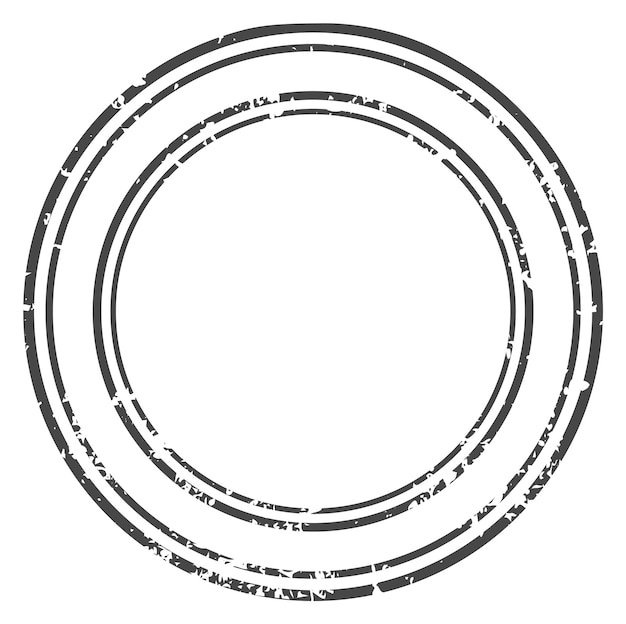 Vektor runder leerer stempel mit grunge-textur siegelkreis