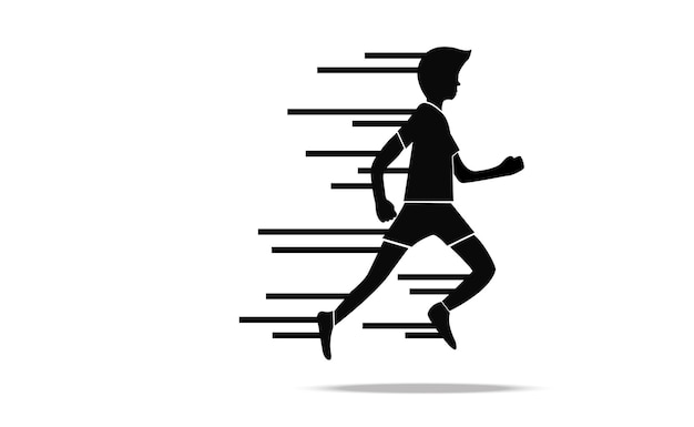 Running Man-Symbol, Vektorillustration.