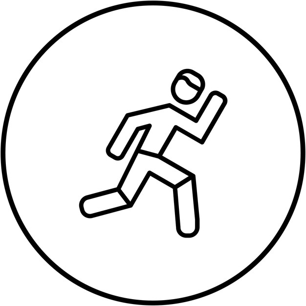 Vektor running person vektor-symbol kann für physical fitness icon-set verwendet werden