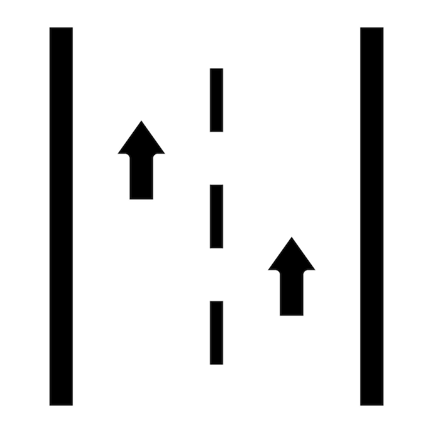 Vektor runway-glyph in schwarzer farbe