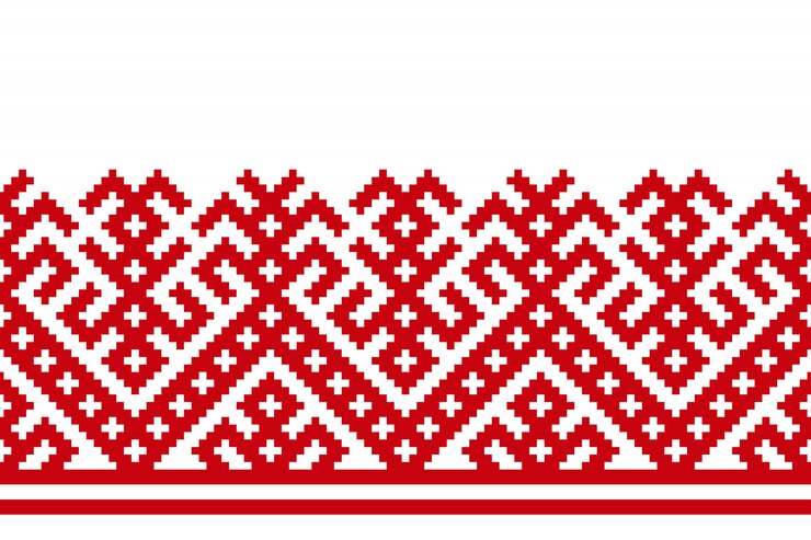 Russische alte Stickerei und Muster