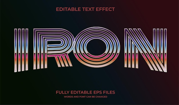 Vektor rustierter retro-text-effekt in 3d, der bearbeitet werden kann