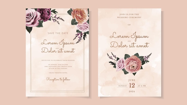 Rustikale Hochzeits-Einladungs-Blumen laden danken Ihnen rsvp moderne Karte ein