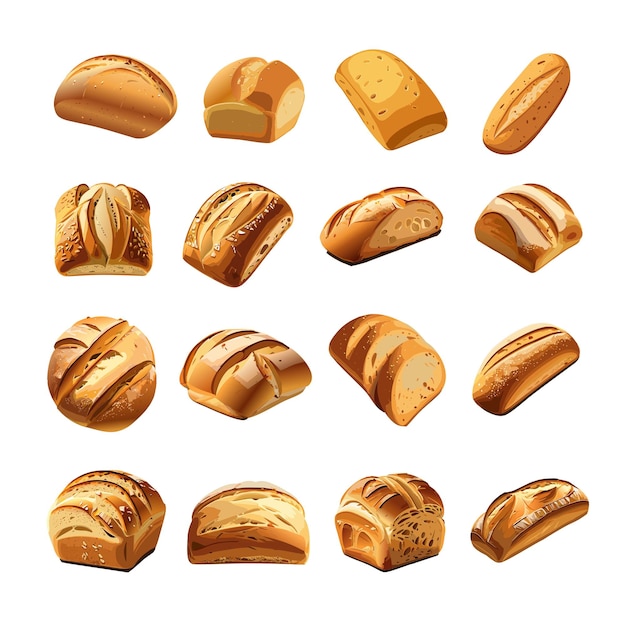 Rustikaler italienischer Ciabatta-Vektor.