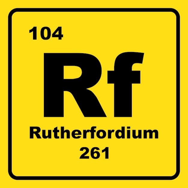 Vektor rutherfordium chemie - ein chemisches element im periodensystem